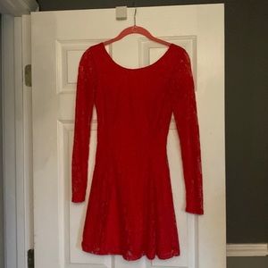 Red in color dance or dinner dress size 4